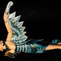 Flying Dewi Sri Goddess Crib Guardian Mobile Winged Carved Wood Bali art Teal 12