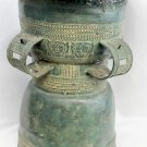 Balinese Rain Drum Bronze side table Lost Wax Garden Decor Handmade Bali art