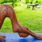 Yoga Mermaid Statue Downward dog wood carving Asana Balinese Art