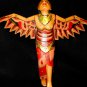 Flying Dewi Sri Goddess Demon Chaser Mobile Winged Carved Wood Bali art red 12"