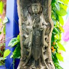Quan Yin Sculpture Buddhist Goddess Of Compassion carved wood Statue  Bali Art