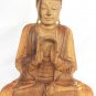Buddha Wishing Jewel Mudra Sculpture Hand Carved Suar Wood Statue Balinese Art