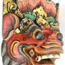 Vintage Balinese Mask Barong Sai Demon Topeng Hand Carved wood Bali folk art