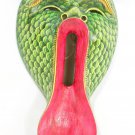 Balinese Snake Tattoo Goddess Mask Wood Carving Bali Wall hanging Decor Art