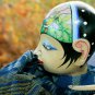 Buddha Garden Tattoo Doll Posable Figure Hand carved painted wood Bali art