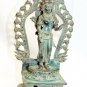 Balinese Goddess Dewi Sri Statue Bronze Verdigris Patina Sculpture  Bali Art
