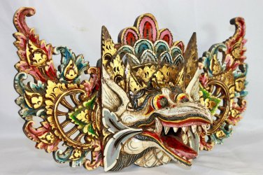 Balinese Garuda mask Eagle God Topeng Hand Carved wood Bali Wall Art Indonesia