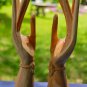 Balinese Buddha Mudra Hands Statue Wood Carving Sculpture Bali Art set 2