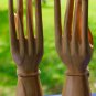 Balinese Buddha Mudra Hands Statue Wood Carving Sculpture Bali Art set 2