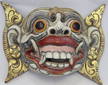 Balinese mask Hanuman The Monkey General carved wood Indonesian Wall art