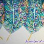 Leaf Abstract Canvas Painting wall art Acrylic Klimt inspired Bali Art Signed
