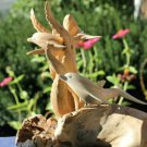 Dolphin Sealife Statue Parasite Mushroom wood carving Sculpture Bali art