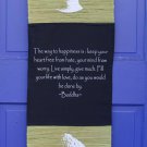 Buddha Affirmation Wall Hanging Happiness Banner hand woven Abaca Bali Art
