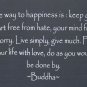 Buddha Affirmation Wall Hanging Happiness Banner hand woven Abaca Bali Art