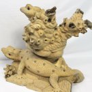 Lizard Wood Carving Gecko Reptile Statue Handcrafted Sculpture Balinese Art