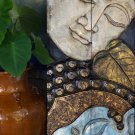 Serene Buddha Wall Panel Folding Screen hand carved painted wood Balinese art Serene Buddha Wall Panel Folding Screen hand carved painted wood Balinese art