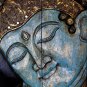 Serene Buddha Wall Panel Folding Screen hand carved painted wood Balinese art