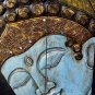 Serene Buddha Wall Panel Folding Screen hand carved painted wood Balinese art