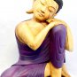 Thoughtful Thinking Buddha Statue Sculpture handmade Carved Wood Balinese Art