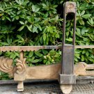 Vintage Indonesian Tobacco Cutting Stool Tool Carved Teak Wood Crocodile shape
