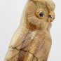 Wise Owl Perching Statue Wood Carving Rustic Hand Carved Sculpture Bali art