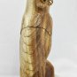 Wise Owl Perching Statue Wood Carving Rustic Hand Carved Sculpture Bali art