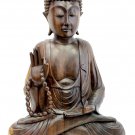 Teaching Vitarka Buddha Statue Hand Carved Wood Sculpture Balinese Buddhist art