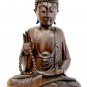 Teaching Vitarka Buddha Statue Hand Carved Wood Sculpture Balinese Buddhist art