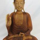 Teaching Buddha Statue Vitarka Mudra Hand Carved Wood Balinese Art sculpture