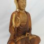 Teaching Buddha Statue Vitarka Mudra Hand Carved Wood Balinese Art sculpture