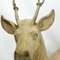Old Deer Stag Altar Figure Hand Carved Teak Wood Indonesian folk art statue