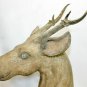 Old Deer Stag Altar Figure Hand Carved Teak Wood Indonesian folk art statue