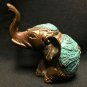 Bronze mini Lucky elephant Statue Bali Art Handmade lost wax casting 4â
