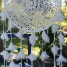 Mandala Dream Catcher White Crochet Boho Hippy Tribal Wall hanging Art Decor