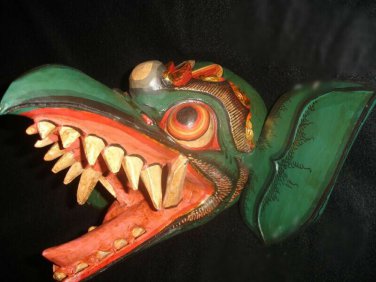 Balinese Garuda Mask Eagle Topeng Carved wood Bali Wall Art sculpture Indonesian