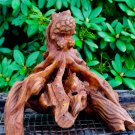 Octopus Sea life Statue Hand Carved Wood Sculpture nautical Decor Bali art