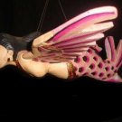 Bali Winged Mermaid Mobile Spirit Guardian Carved wood Balinese art 15"