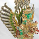 Garuda Vishnu Statue Balinese carved wood sculpture Polychrome Indonesian Art
