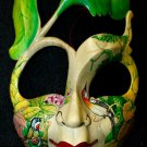 Balinese Dream Mask Green Goddess Hand Carved Wood Bali Wall Art