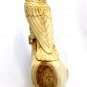 Owl Perching on Stump Statue handmade Wood Carving Sculpture Bali Art