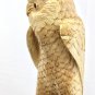 Owl Perching on Stump Statue handmade Wood Carving Sculpture Bali Art