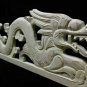 Cosmic Dragon Relief Panel Whitewash carved wood Bali Wall Hanging Art Right