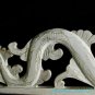 Cosmic Dragon Relief Panel Whitewash carved wood Bali Wall Hanging Art Right