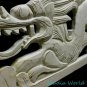 Dragon Naga Relief Panel Whitewash carved wood Bali Wall Hanging Art left