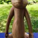 Buddha Frog Yoga Pose Statue hand carved wood Sculpture Balinese Art