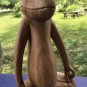 Buddha Frog Yoga Pose Statue hand carved wood Sculpture Balinese Art