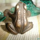 FROG Knob handle Drawer Pull TOAD Amphibian solid brass Balinese Art