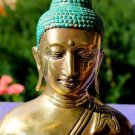 Serene Bronze Buddha head Statue Handmade lost wax cast Sculpture Bali Art