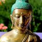 Serene Bronze Buddha head Statue Handmade lost wax cast Sculpture Bali Art