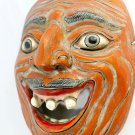 Balinese Drama Mask Splayed Tooth Man Hand Carved wood Wearable Bali ART Old